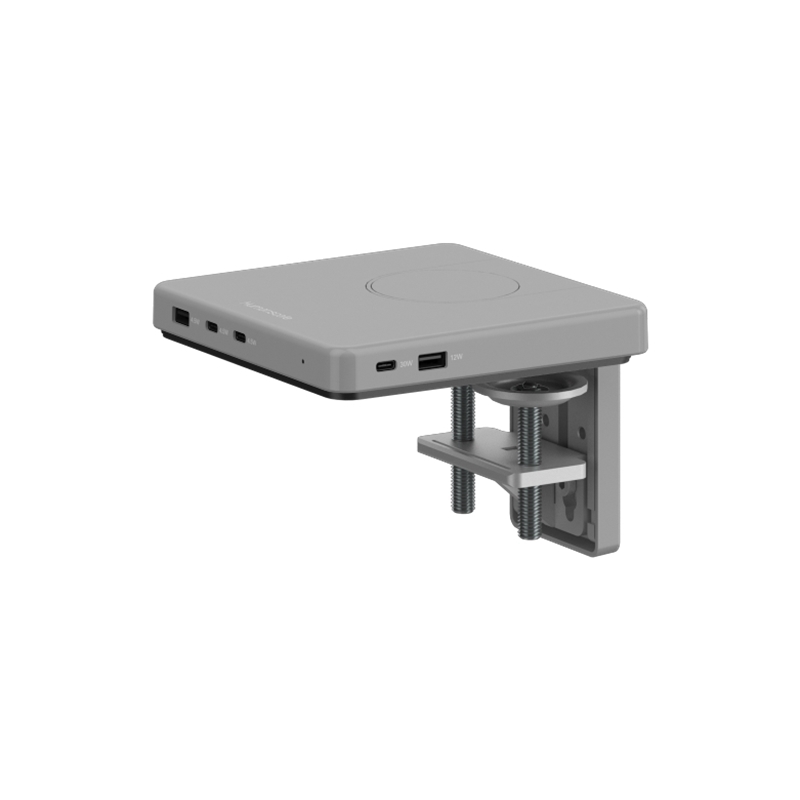 M/Connect 3, M/Power Charging Hub, Clamp Mount, Silver