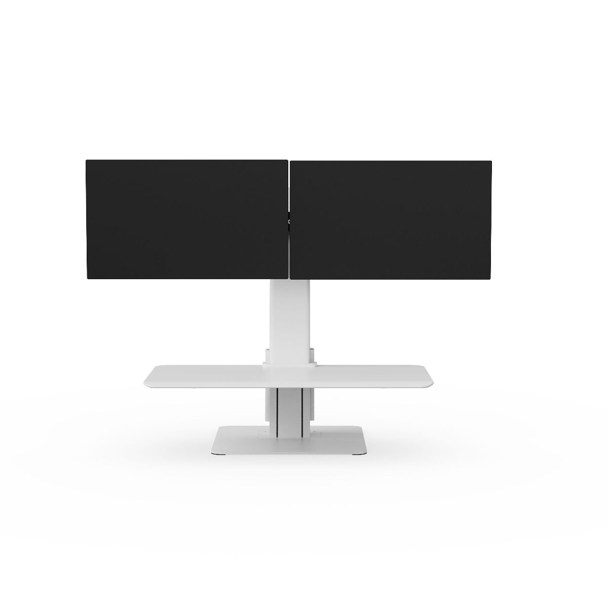 QuickStand Eco, Dual Monitor, White, Small MDF Platform Picture 2